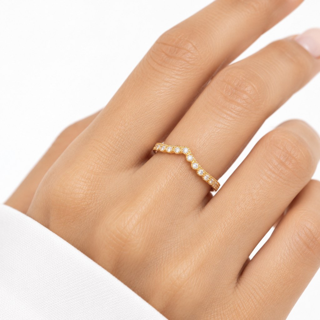 Grace White Topaz V Band White Topaz
