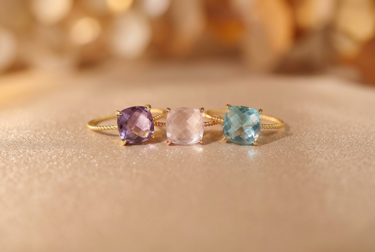 Leaf-free autumn jewelry banner in warm champagne and amber tones