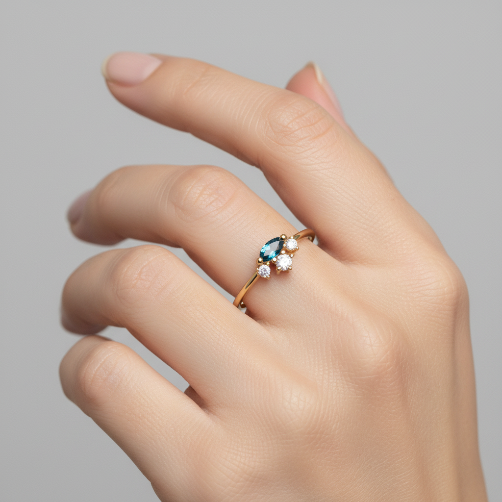 Magic Princess London Blue Topaz Ring London Blue Topaz & White Topaz