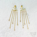 Magic Glam Jewelry Star Tassel Long Earrings - Gold