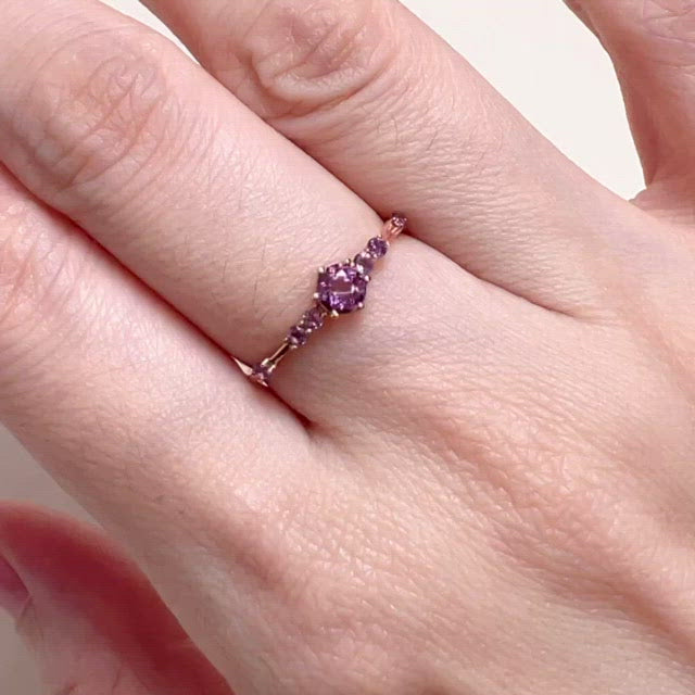 Stargaze Amethyst Ring