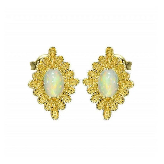 Charming Frame Opal Studs Opal