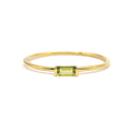 Delicate Baguette Peridot Ring Peridot
