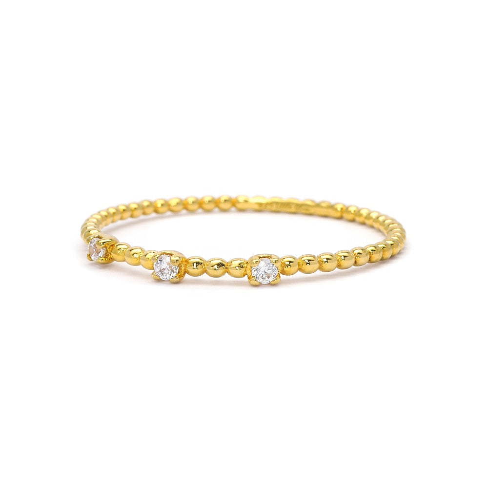 Triple Lights White Topaz Ring White Topaz