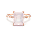 Starlight Baguette Rose Quartz Ring Rose Quartz & White Topaz