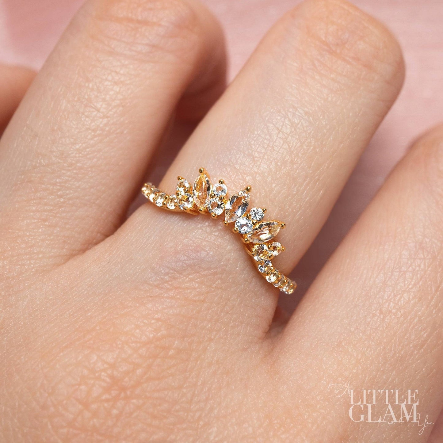 Glowing Glam White Topaz Ring White Topaz